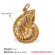 Pendentif double face creux en or Image21