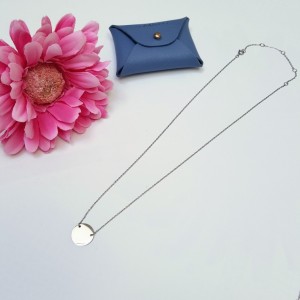 Collier Simple Pour Femme, 1 Pièce, En Acier Inoxydable, Couleur Or, Étanche, Avec Chaîne Simple. h5 Image6