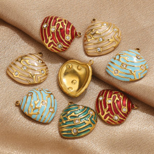 Pendentif Femme Étanche En Acier Inoxydable, Série Polychrome, 1 Pièce h5 Image3