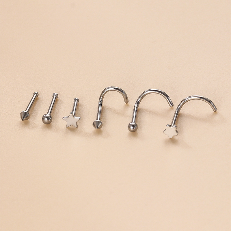 1 Piercing De Nez Exquis En Forme D'Étoile Pour Femme Image4