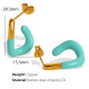 Boucles d'oreilles goutte d'huile bleue en or EH740/2 Image2