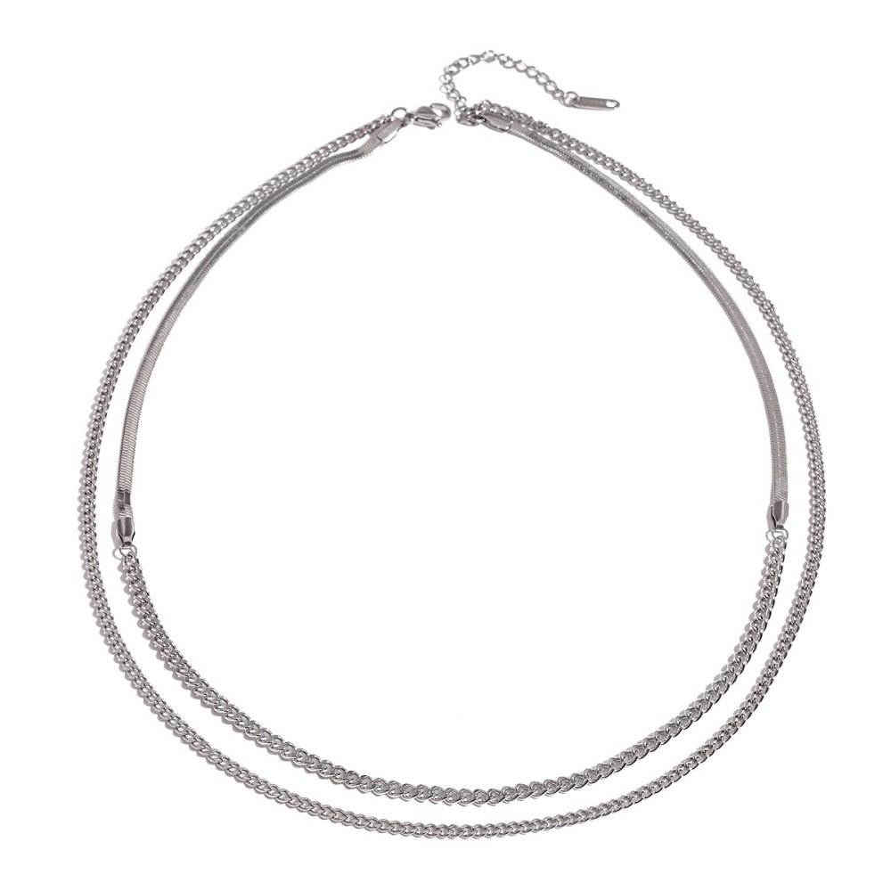 Colliers Superposés Étanches En Acier Inoxydable Pour Femmes (1 Pièce) h5Image5