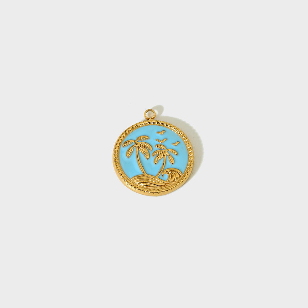 Pendentif En Acier Inoxydable Étanche Pour Femme, 1 Pièce, Accessoire De Collier Créatif À Faire Soi-Même Image2
