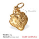 Pendentif double face creux en or Image15