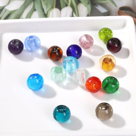 1 pièce de perles de verre annulaires quotidiennes pour bijoux DIY