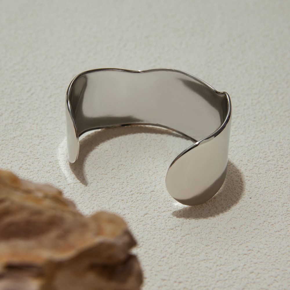 Bracelet Manchette Étanche En Acier Inoxydable Uni Image4