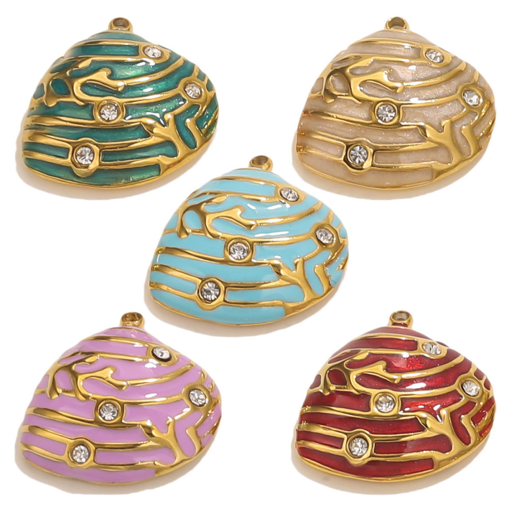 Pendentif Femme Étanche En Acier Inoxydable, Série Polychrome, 1 Pièce Image6
