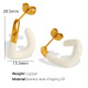 Boucles d'oreilles goutte d'huile blanche en or EH740/2 