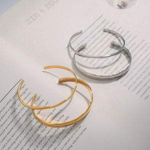Bracelet Jonc Étanche En Acier Inoxydable Uni, Simple Et Simple, Pour Femme (1 Pièce) h5 Image6
