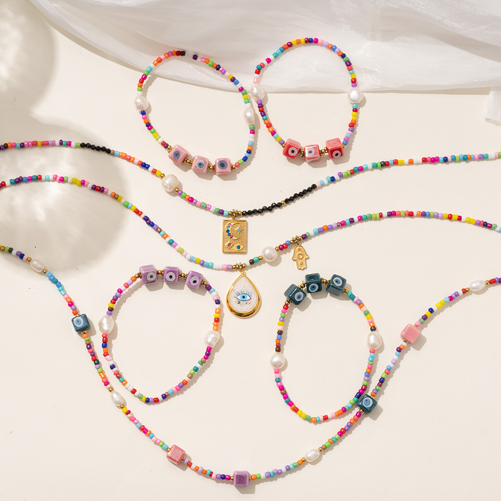 Colliers De Perles Pour Femmes En Pierre Naturelle, Série Romantique Colorée Image4