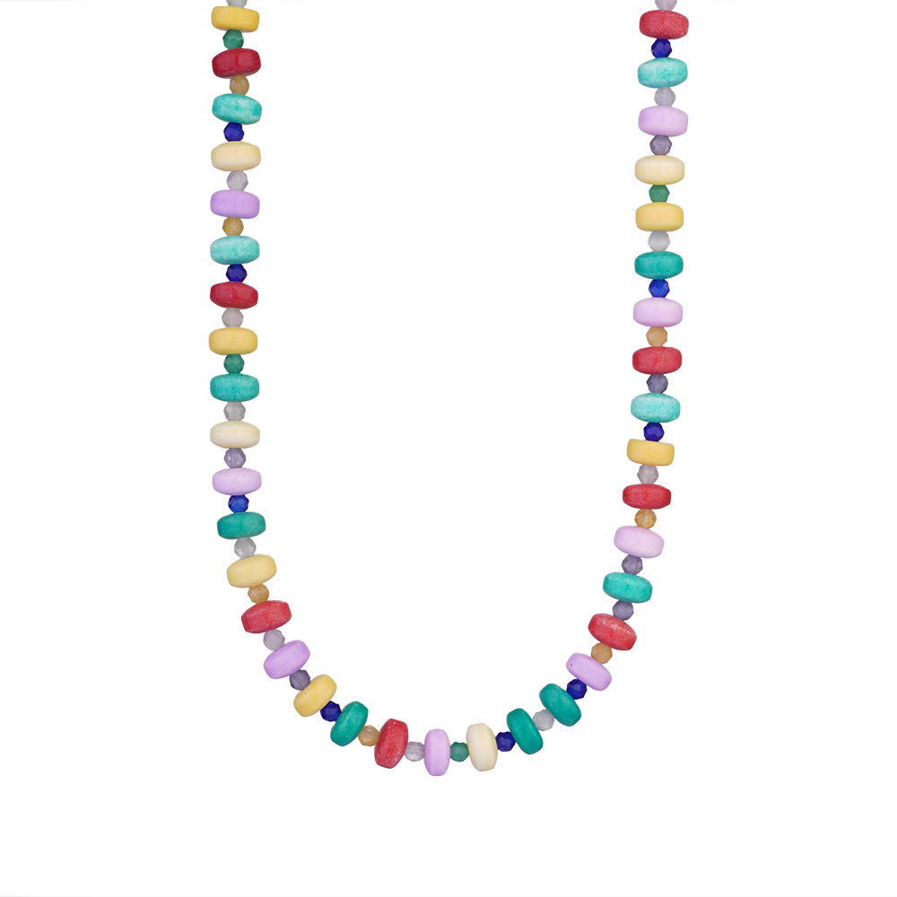 Colliers De Perles Pour Femmes En Acier Inoxydable, Couleur Or, Avec Perles De Pierre Naturelle Éclatantes h5Image5