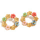 Boucles d'oreilles créoles à fleurs - Couleur