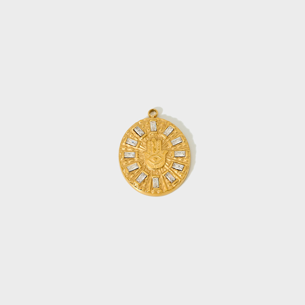 Pendentif De Luxe En Acier Inoxydable Doré De Qualité Supérieure, Étanche, À Monter Soi-Même Image4