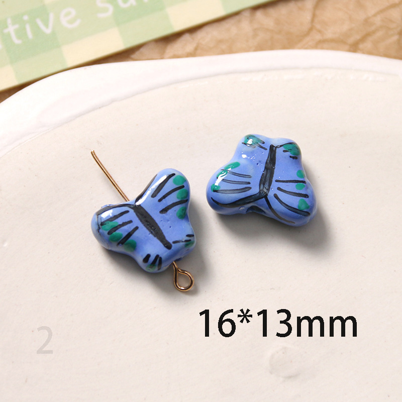 1 Pièce De Perles En Céramique Papillon Naturel Pour Bijoux À Faire Soi-Même 