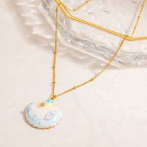 Colliers Pendentifs De Vacances En Acier Inoxydable Étanche Couleur Or h5 Image9