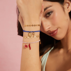 Bracelets À Breloques Pour Femmes Vivid Fruits En Acier Inoxydable Étanche Couleur Or h5 Image5