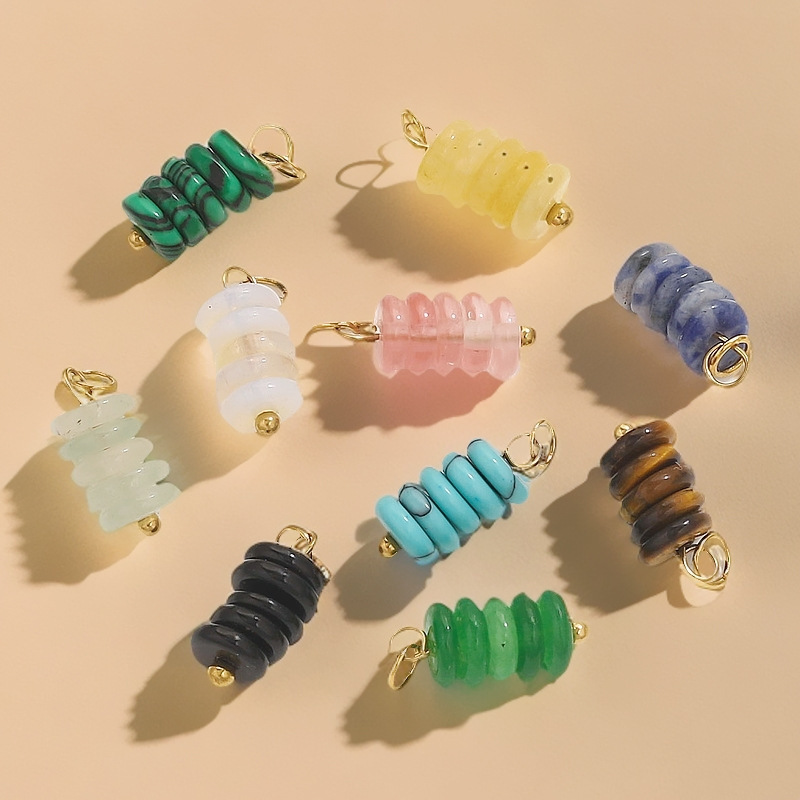 Pendentifs Pour Femmes En Perles Naturelles, Acier Inoxydable Et Pierre, Étanches Image4