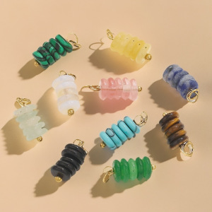 Pendentifs Pour Femmes En Perles Naturelles, Acier Inoxydable Et Pierre, Étanches h5 Image4