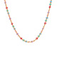 Collier de perles colorées dégoulinant d'huile - or