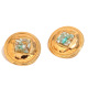 Boucles d'oreilles rondes en gravier - Or 