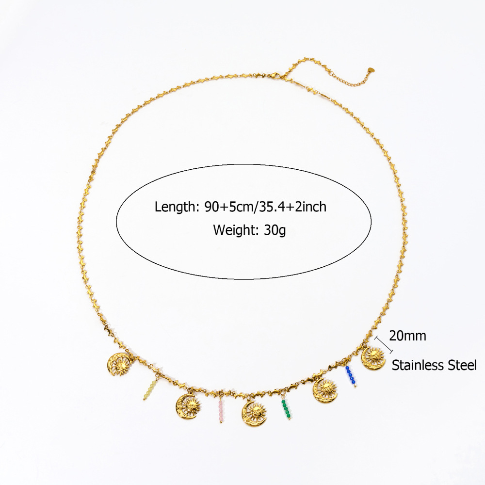 Chaînes De Taille Pour Femmes, Pendentifs Coquillages De La Série Beach, En Acier Inoxydable Couleur Or Image2