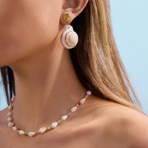 Boucles D'Oreilles Pendantes En Forme De Coquillage h5 Image4