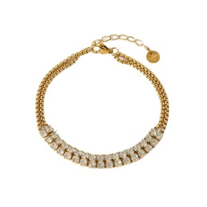 Bracelet Femme En Acier Inoxydable Étanche, Orné D'Une Pierre Précieuse Orientée Et D'Un Design Luxueux Et Léger. h5 Image5