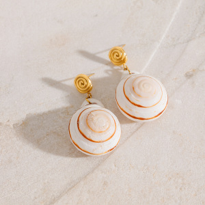 Boucles D'Oreilles Pendantes En Forme De Coquillage h5 Image3