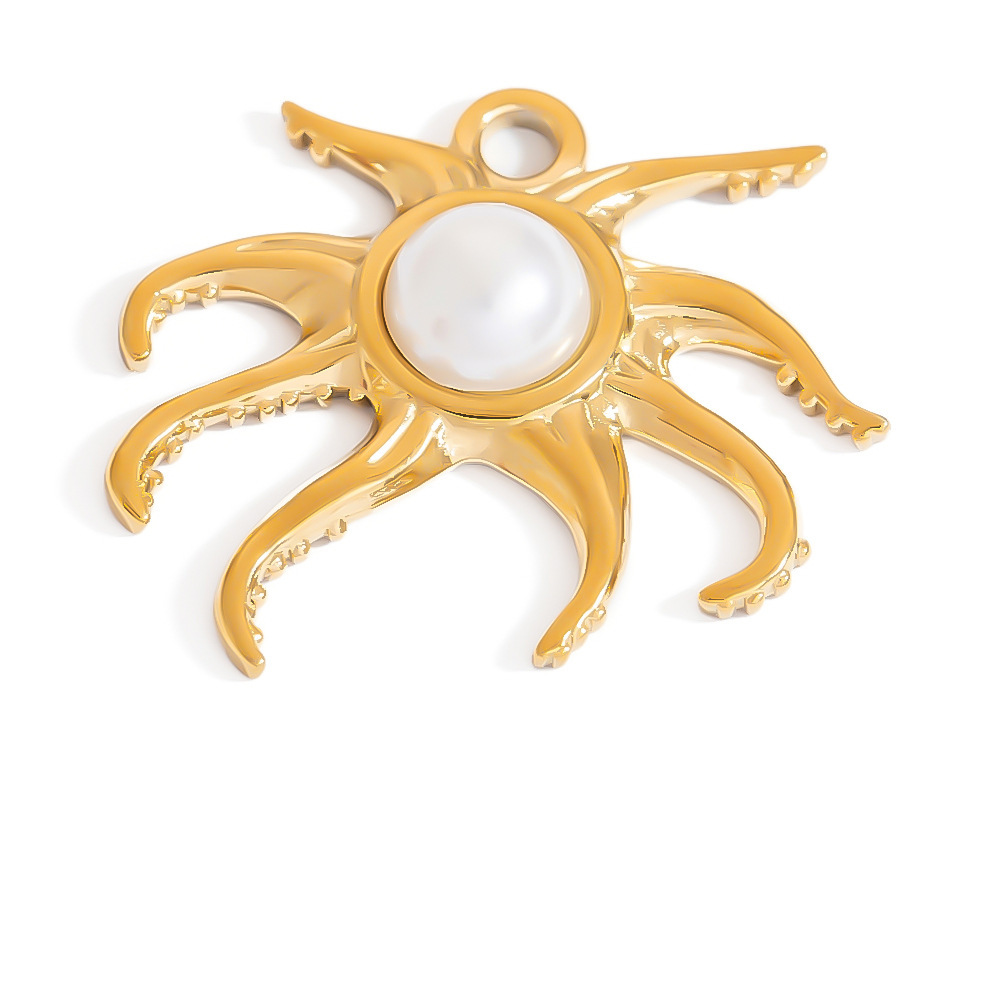 Pendentif Tortue Mignon En Acier Inoxydable Couleur Or Pour Femme, Série Simple, 1 Pièce Image7