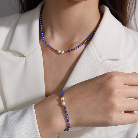 Colliers étanches en acier inoxydable et perles 2