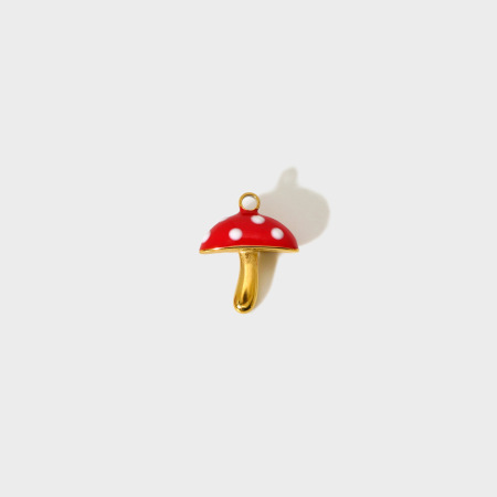 Accessoires pour pendentif champignon amusant à faire soi-même en acier inoxydable étanche 2