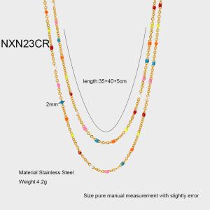 Légèreté, Luxe Et Douceur Multicolores - Collier De Perles Étanche En Acier Inoxydable À Faire Soi-Même h5