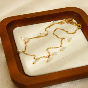 Collier Pendentif Simple Pour Femme, 1 Pièce, Série Quotidienne De Perles h5 Image2