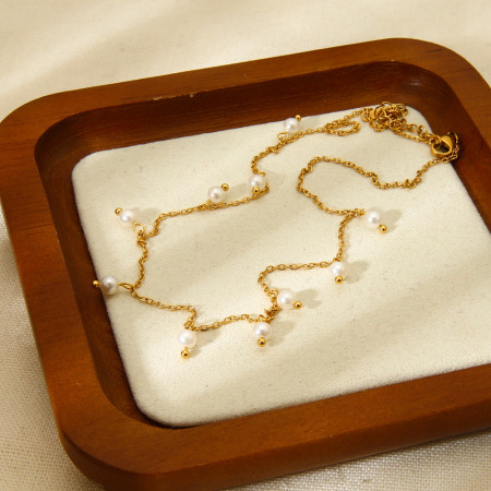 Collier Pendentif Simple Pour Femme, 1 Pièce, Série Quotidienne De Perles 2