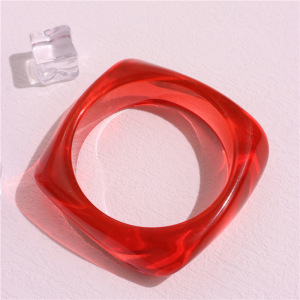 Bracelet Pour Femme En Résine Géométrique Rétro, Série Simple, 1 Pièce h5 Image4