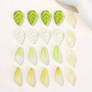 1 Pièce De Perles De Verre À Feuilles Naturelles Pour Bijoux À Faire Soi-Même h5 Image3