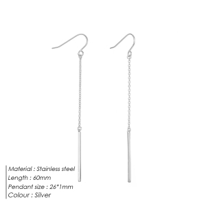 Boucles D'Oreilles Simples À Longue Chaîne Pour Femme h5 Image2
