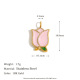 Pendentif fleur goutte d'huile - Or Image4
