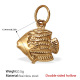 Pendentif double face creux en or Image5