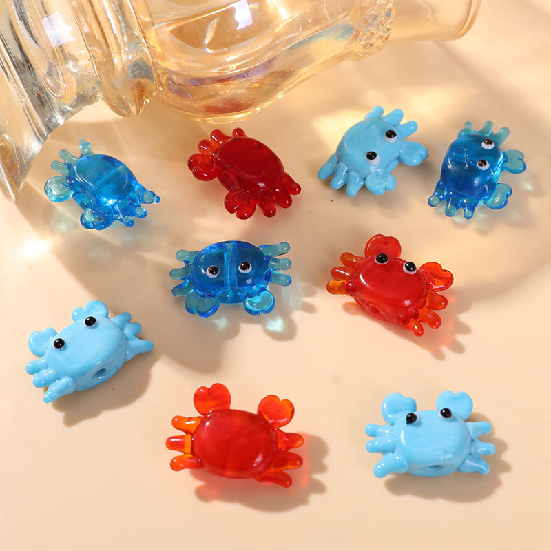 Perles De Verre Colorées En Forme De Crabe Océanique Pour Bijoux À Faire Soi-Même Image4