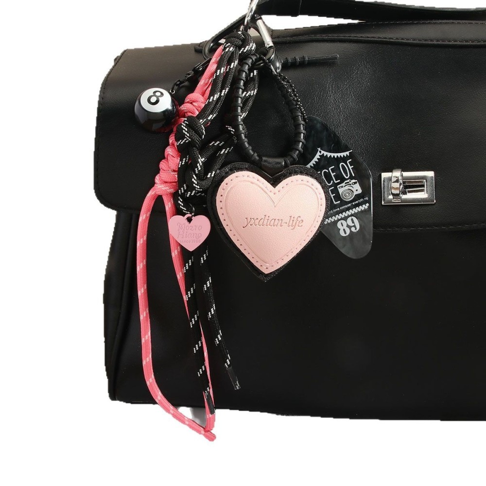 1 Pièce De Breloques De Sac Pour Femme En Pu, Série Simple, Motif Cœur Quotidien Image5