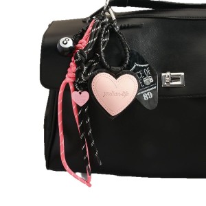 1 Pièce De Breloques De Sac Pour Femme En Pu, Série Simple, Motif Cœur Quotidien h5 Image5