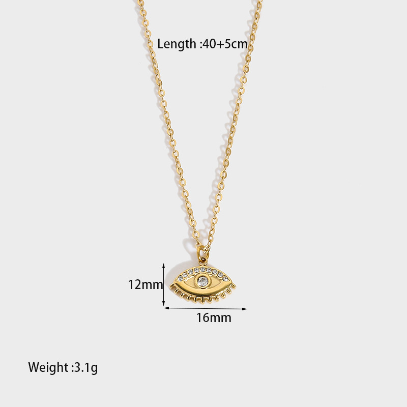 Collier Pendentif En Acier Inoxydable Doré, Forme Cœur Et Lune, Style Irrégulier, Étanche 