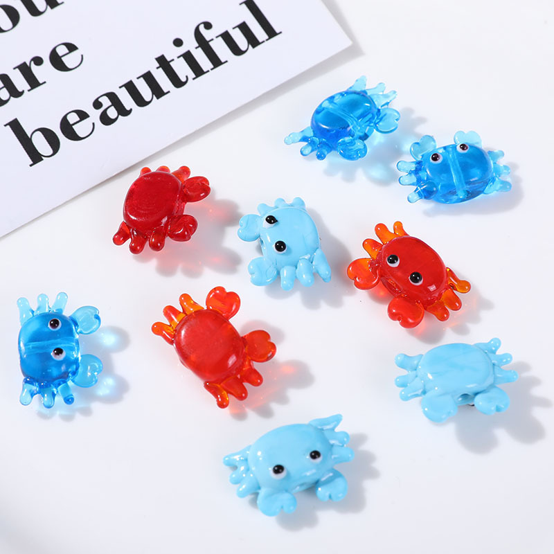 Perles De Verre Colorées En Forme De Crabe Océanique Pour Bijoux À Faire Soi-Même Image5
