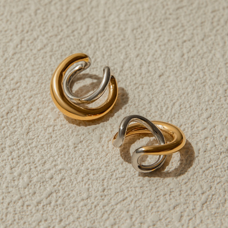 Manchette d'oreille étanche en acier inoxydable de couleurs assorties 2