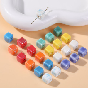1 Pièce De Perles Cubiques En Céramique Pour Bijoux À Faire Soi-Même h5 Image3