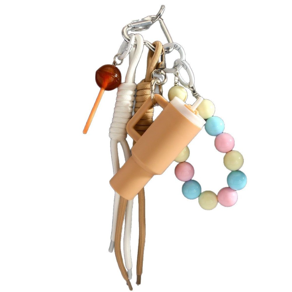 1 Pièce De Breloques De Sac Pour Femme En Plastique, Série Simple, Perles Douces Image6