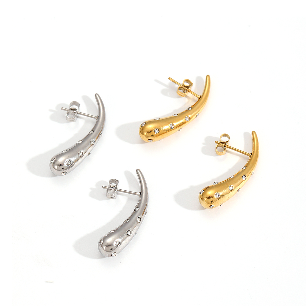 Boucles D'Oreilles Pendantes En Acier Inoxydable Étanches Image3