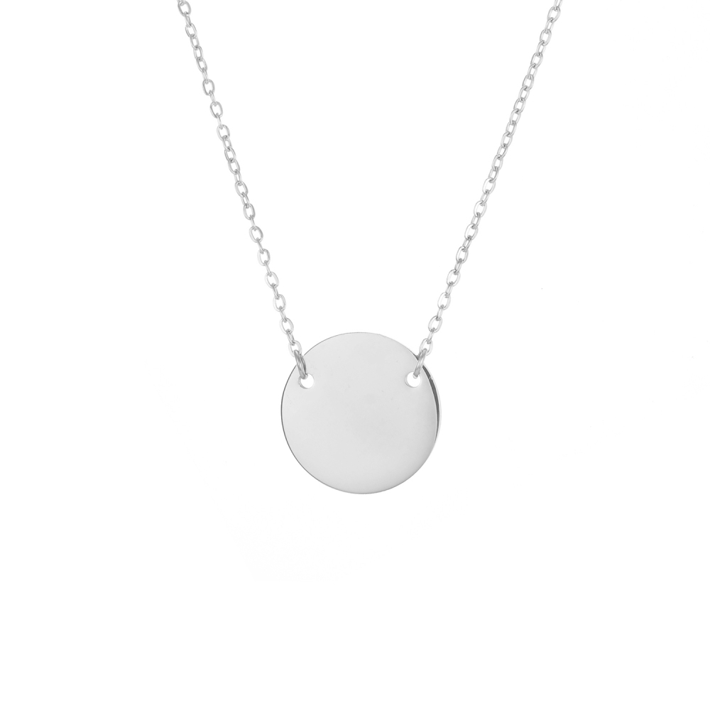 Collier Simple Pour Femme, 1 Pièce, En Acier Inoxydable, Couleur Or, Étanche, Avec Chaîne Simple. 