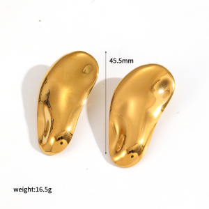 Boucles D'Oreilles Puces Minimalistes En Forme De Goutte, En Acier Inoxydable Étanche, Couleur Or, Pour Femmes h5 